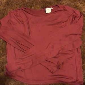 Maroon long sleeve top